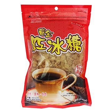 台灣原產、天然蔗糖製成黃金紅冰糖(600g)