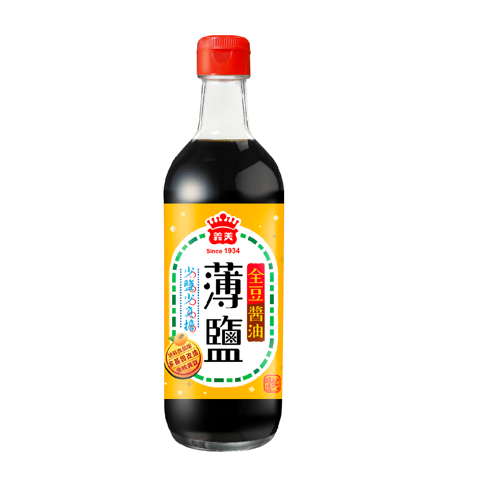 義美  全豆純釀造薄鹽醬油420ml