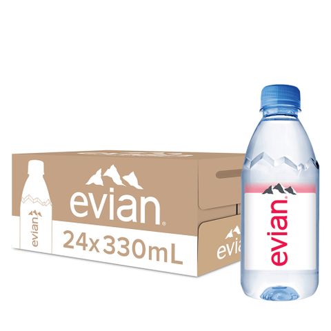 evian 【依雲公司貨】天然礦泉水(330ml/24入)