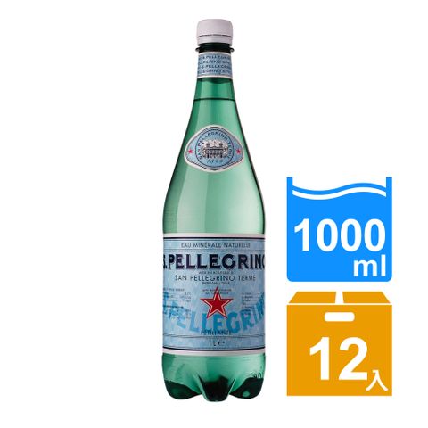 【S.Pellegrino 聖沛黎洛】氣泡礦泉水 瓶裝1000ml (12入/箱)