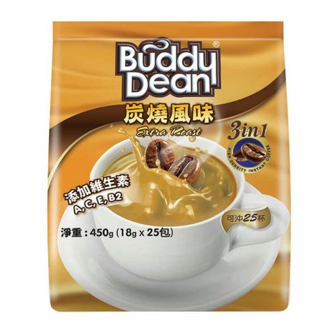 Buddy Dean 巴迪三合一咖啡-炭燒風味(18gx25包入)
