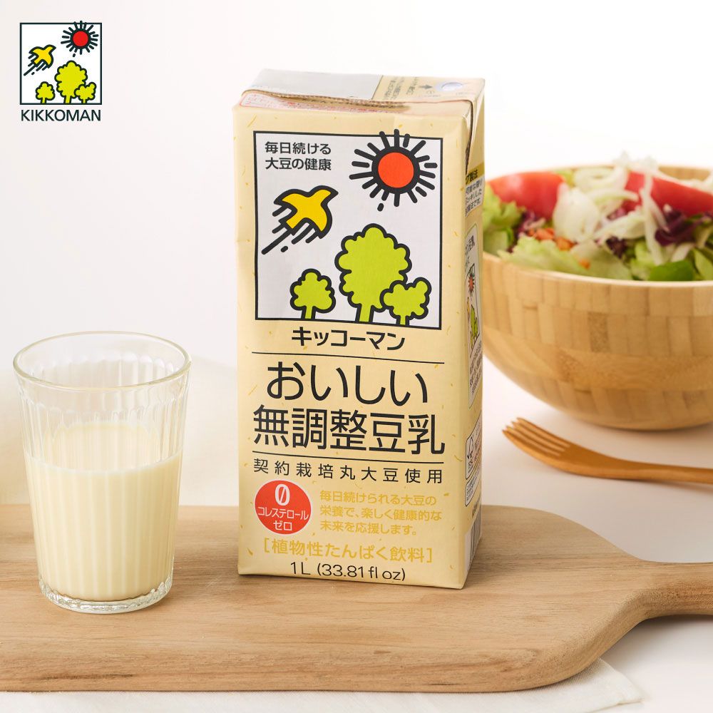 龜甲萬 龜甲萬豆乳豆奶-無調整豆乳 (1000ml) #日本製造#豆漿#豆奶#原味