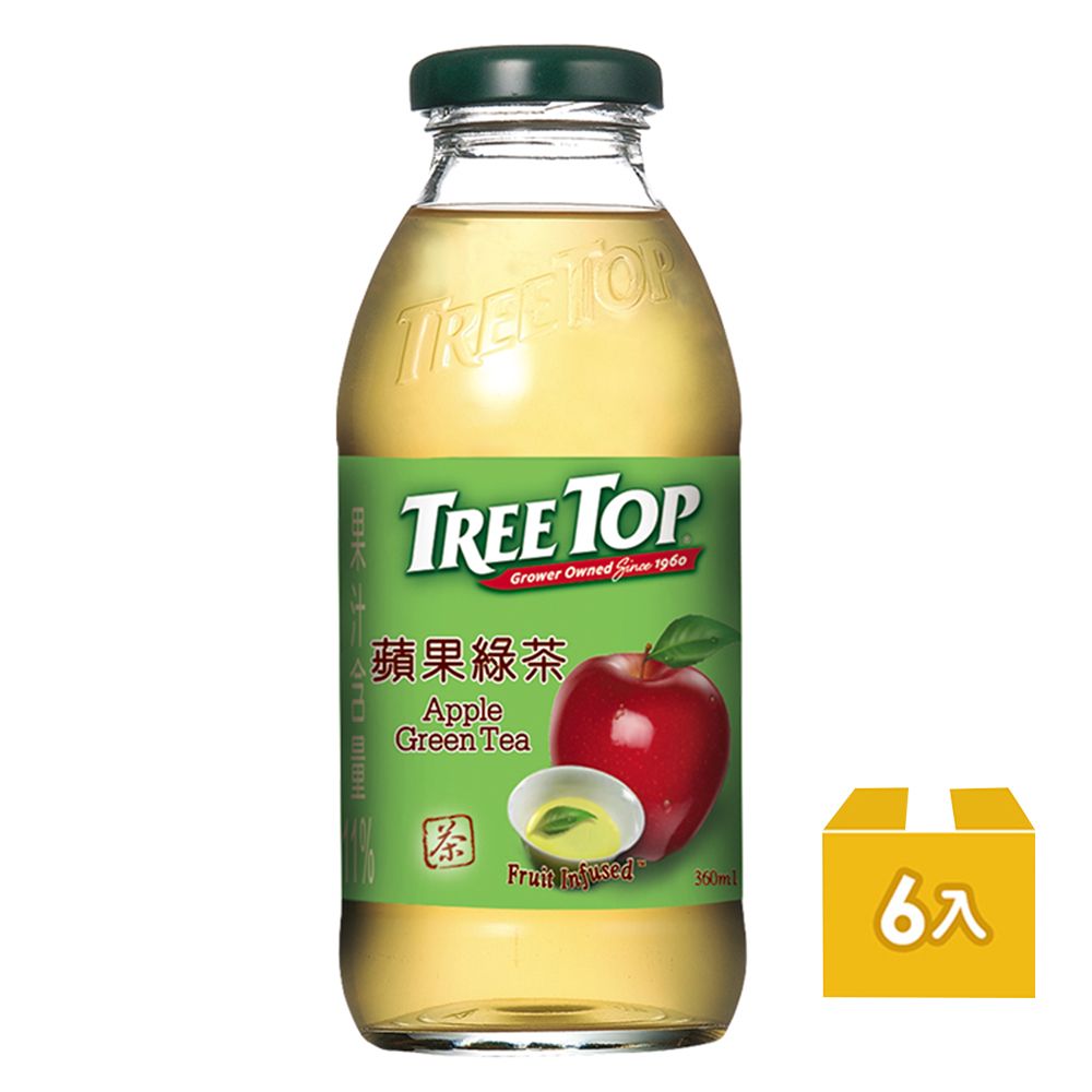 SAEMMI 是美 TREE TOP 11%樹頂蘋果綠茶360ml*6入