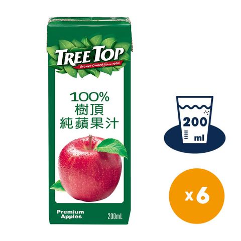 Treetop 100%樹頂蘋果汁200ml(6/組)