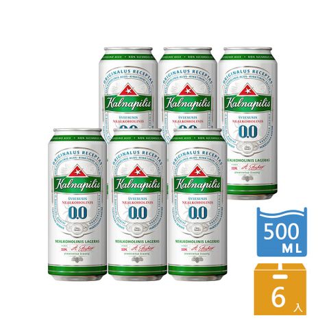 Kalnapilis立陶宛肯納無酒 精啤 酒風味飲500mlX6