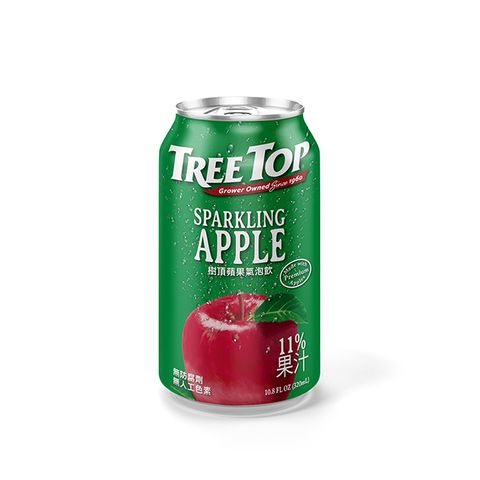 美國知名飲料品牌Tree top 樹頂蘋果氣泡飲320ml*6罐入
