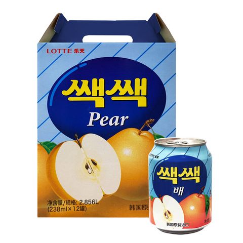 ★韓國Lotte果汁★Lotte 樂天 水梨汁禮盒(238mlx12入)