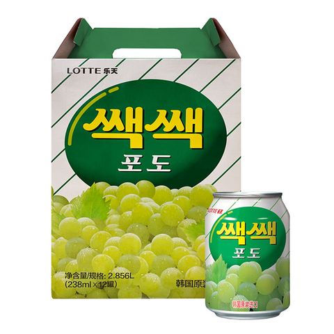 ★韓國Lotte果汁★Lotte 樂天 粒粒葡萄汁禮盒(238mlx12入)