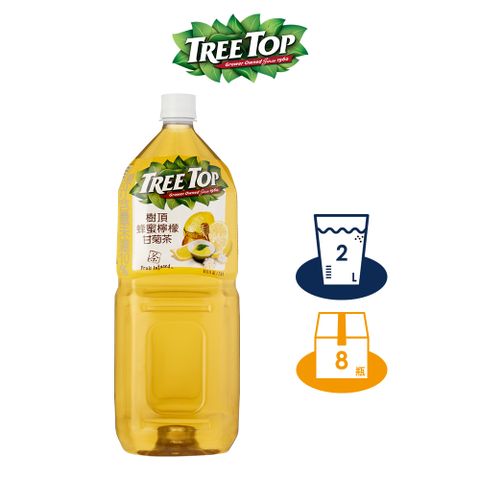 【TREE TOP樹頂】蜂蜜檸檬甘菊茶_2L_寶特瓶 x8 箱購