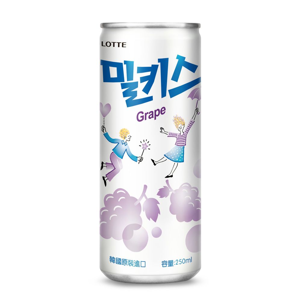 LOTTE 樂天  葡萄優格風味碳酸飲(250mlx30入)