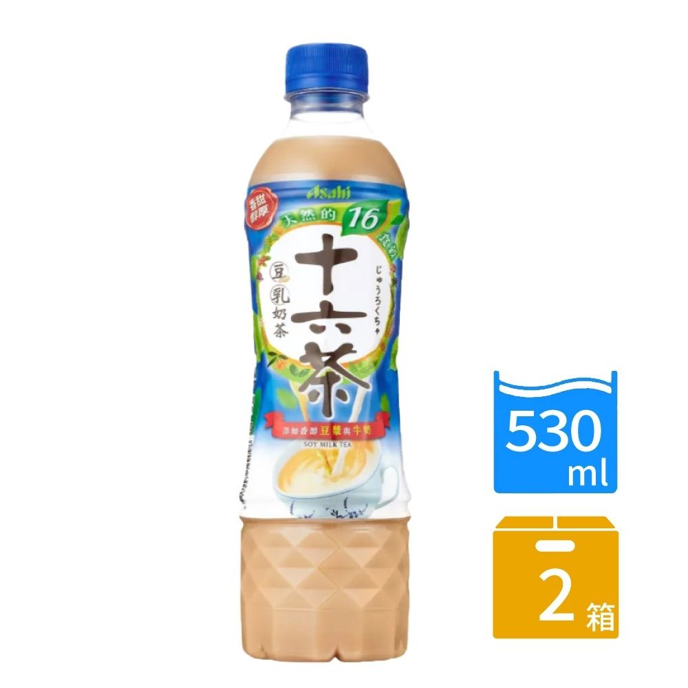 Asahi 朝日 十六茶零咖啡因豆乳奶茶x2箱(530mlx24入)