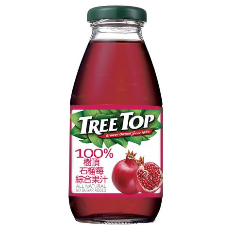 《Treetop》樹頂100%石榴莓綜合果汁300mlx24瓶(玻璃瓶)