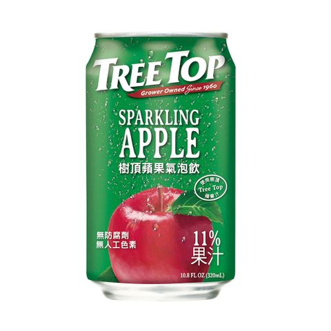 《Treetop》 樹頂100%蘋果氣泡飲320mlx48入(罐裝)