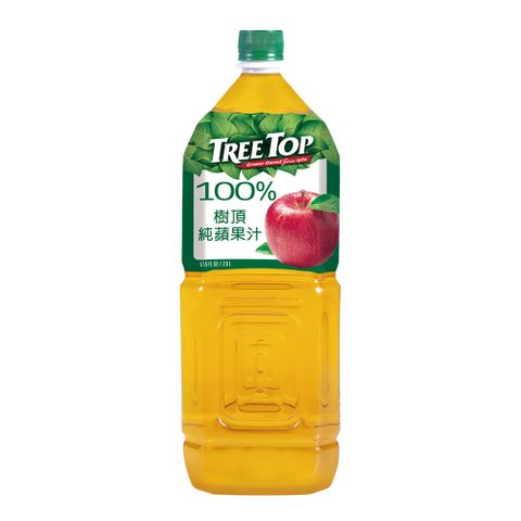 【TREE TOP樹頂】100%純蘋果汁_2L_寶特瓶x6 箱購