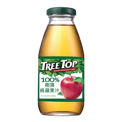 【TREE TOP樹頂】100%純蘋果汁_300ML_玻璃瓶x24 箱購
