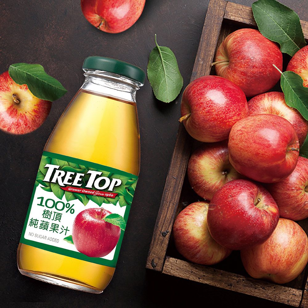 TREE TOPGrower Owned  1960100%樹頂純蘋果汁NO SUGAR ADDED