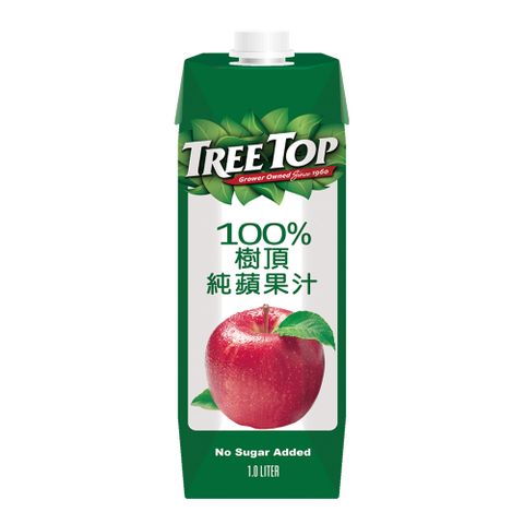 【TREE TOP樹頂】100%純蘋果汁_1L_晶鑽包