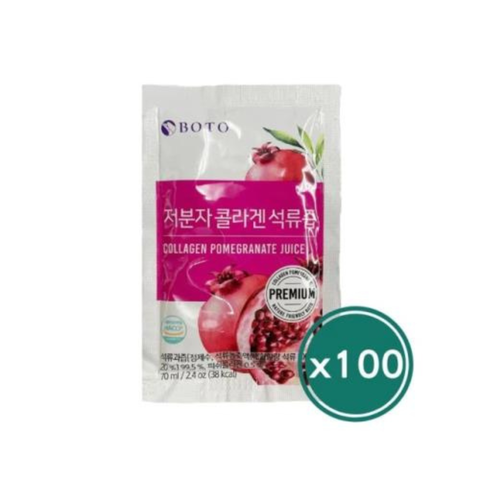 【韓國 BOTO】 膠原蛋白濃縮紅石榴汁70ml/包(100包入/箱)