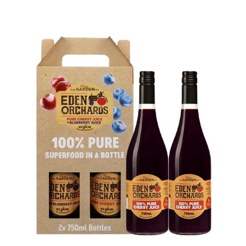 Eden Orchards 伊甸莊園 紐西蘭 100%甜櫻桃原汁 750ml/瓶 2入組禮盒