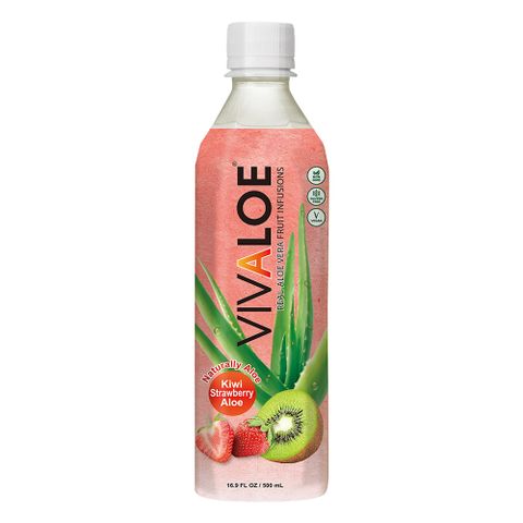 【Vivaloe 纖薈】奇異果草莓蘆薈綜合果汁飲料500ML_寶特瓶 箱購