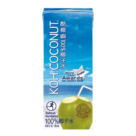 【KOH COCONUT酷椰嶼】_100%椰子水_250ml_利樂包x6