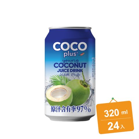 Cocoplus 椰子水-含果肉(320毫升x24入)