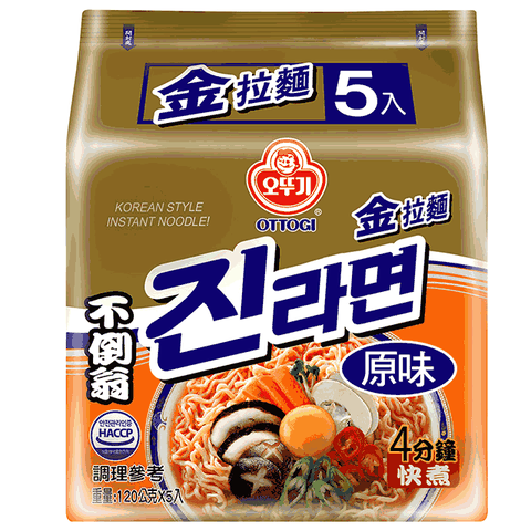 人氣商品韓國不倒翁 金拉麵-原味(5入)