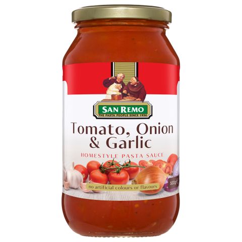 SAN REMO頂級義大利麵醬-番茄大蒜 -500g