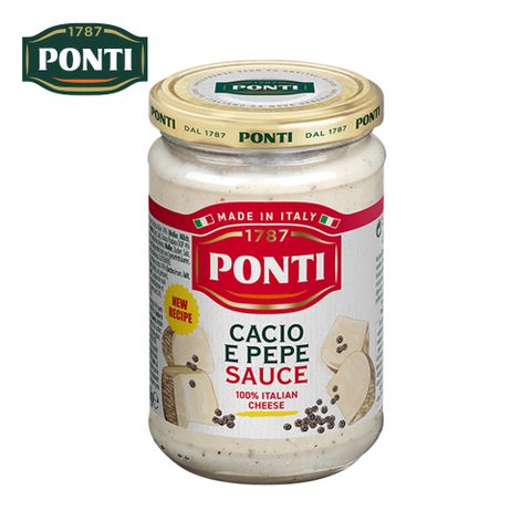 PONTI 義大利 黑胡椒乳酪醬 280g (白醬/起司醬/義大利麵醬/義大利白醬/通心粉醬)