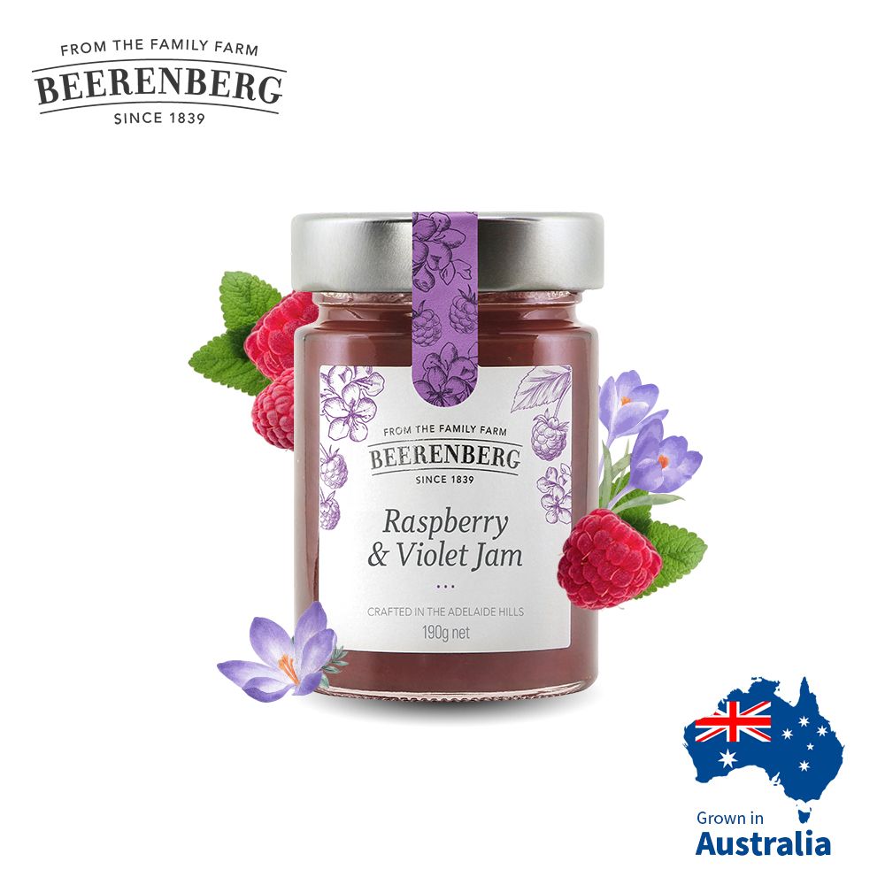 BEERENBERG Be erenberg-覆盆莓紫羅蘭風味果醬-190g (Raspberry & Violet)