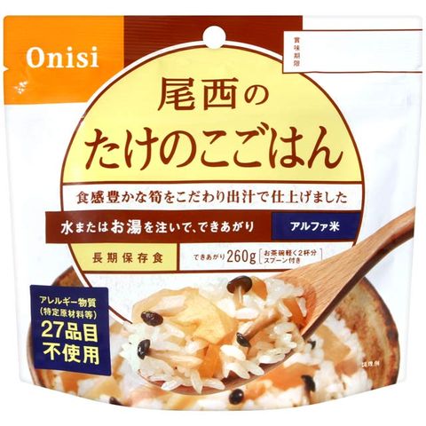 尾西食品 尾西速泡即食餐-竹筍飯 (100g)