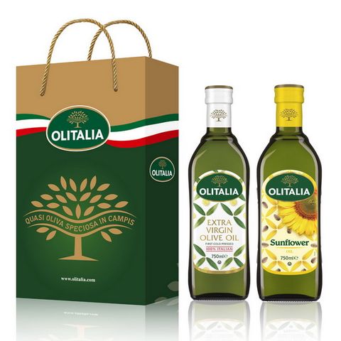 Olitalia奧利塔特級初榨橄欖油+葵花油禮盒組(750mlx2瓶)