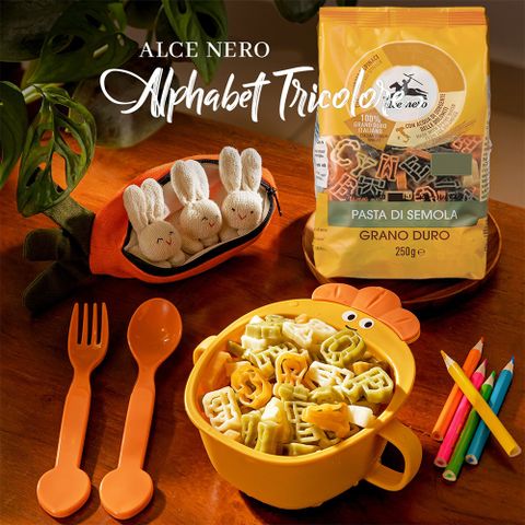 Alce Nero 尼諾 杜蘭ABC三色造型義大利麵 (250g)