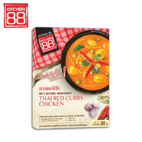 kitchen88 泰式紅咖哩雞即食調理包 200g(12入組)