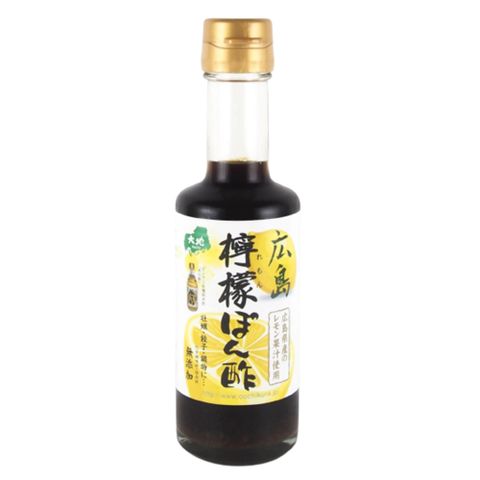 無添加的好滋味【大地】日本廣島檸檬酢醬油(180ml/瓶)。