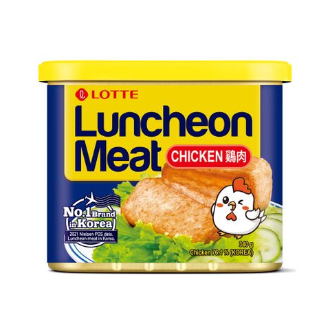 ★韓國罐頭美食LOTTE 雞肉午餐肉-原味(340g)