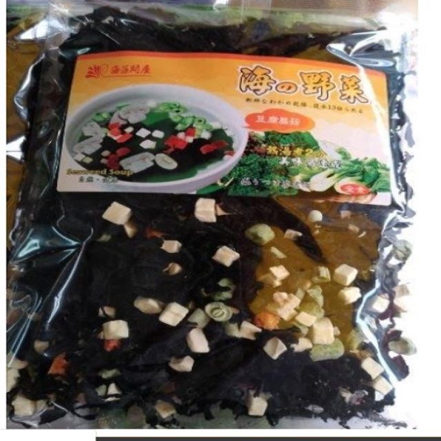  海藻問屋海帶芽湯-豆腐磨菇-90g