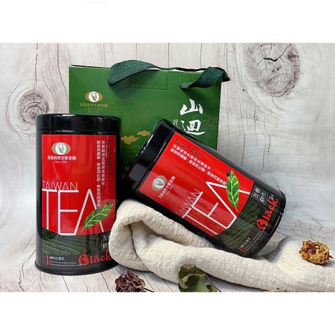 百香友善耕作紅茶 (半球形茶葉) 150公克/罐 2入禮盒 台灣茶