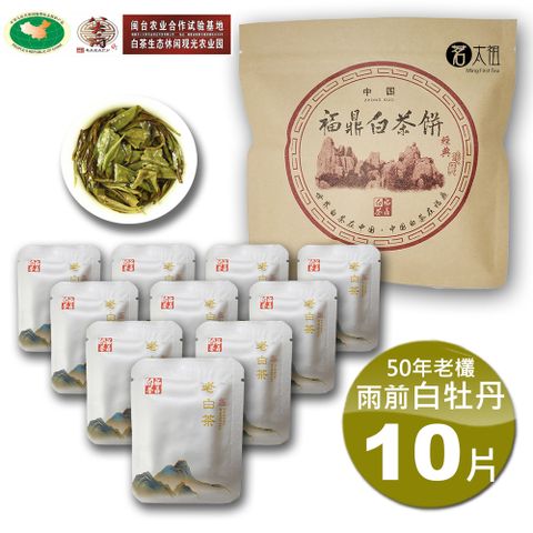 茗太祖 【+八大府】雨前白牡丹50年老欉野生高山白茶(5g/10片)