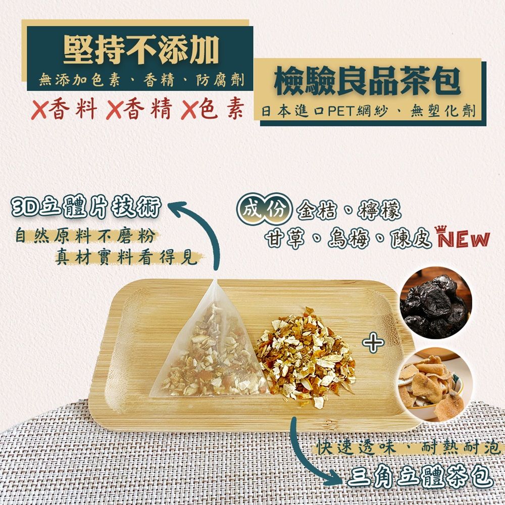  【蔘大王】金桔檸檬茶包X1組6gX10入/組原切果粒 可冷熱泡 清涼解渴 全身舒暢 養顏美容