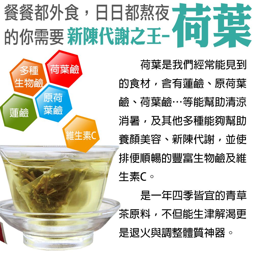  【蔘大王】冬瓜荷葉美濕茶包X1組6gX10入/組促進新陳代謝 調節生理機能