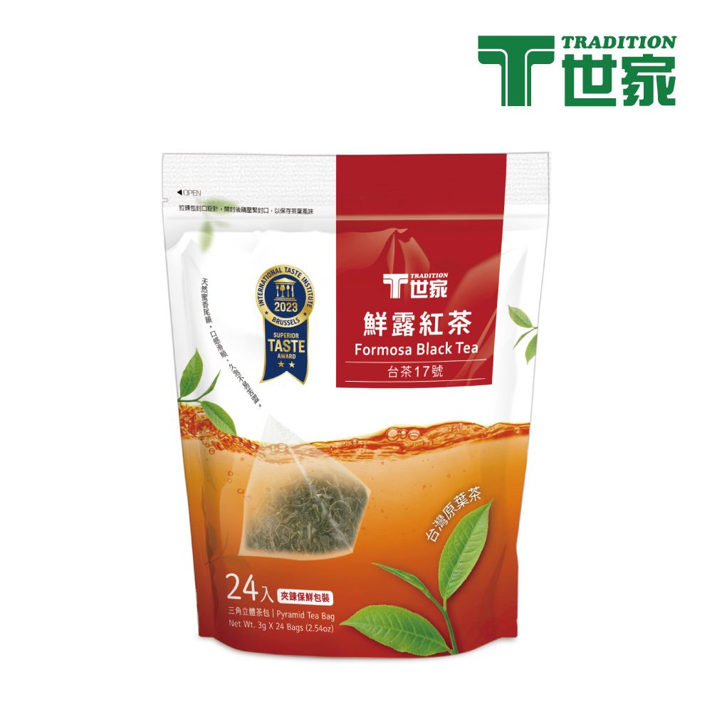 T世家 鮮露紅茶三角立體茶包 3g*24包/袋