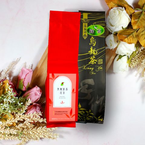 龍源茶品 高山鮮有機綠茶葉30g/包+焦糖蜜香紅茶葉30g/包-共60g/組