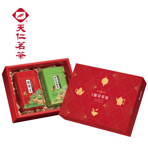 天仁嚴選靈芽茶集禮盒-附提袋(高山烏龍茶葉300g+老茶王300g)