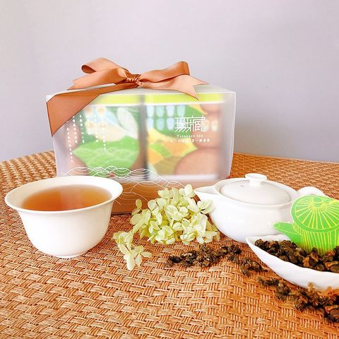 【無藏嚴選】阿里山高山茶精緻二入木盒禮 ─ 紅綠菁典─紅茶60g+綠茶100g