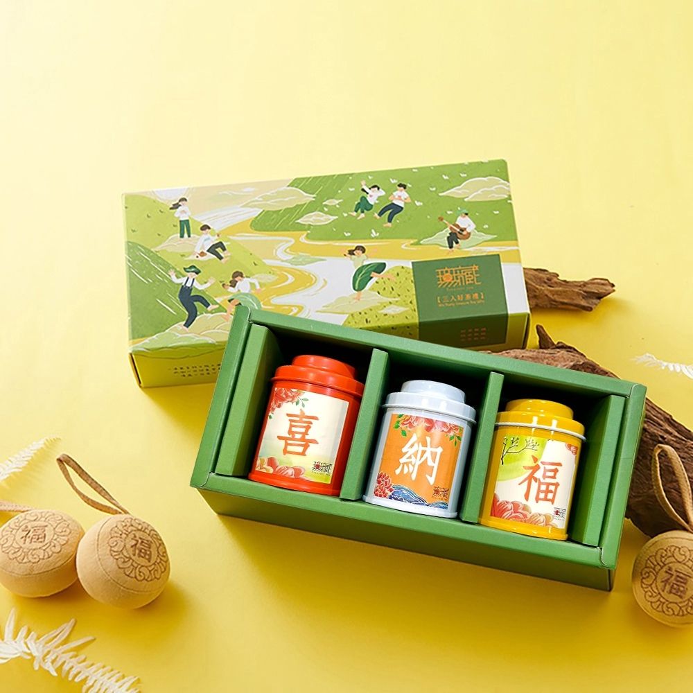 Wu Tsang 無藏茗茶 【甜潤款】阿里山故事茶 精美3入客製茶葉小禮盒x2盒