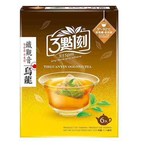 【3點1刻】鐵觀音烏龍茶 (3.5gx6入/盒)