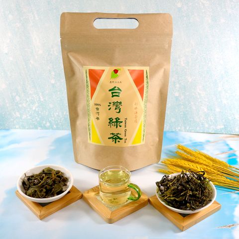 龍源茶品 台灣綠茶葉1包組(60g/包高山茶/綠茶葉/附提袋;生青茶;無焙火;無發酵)