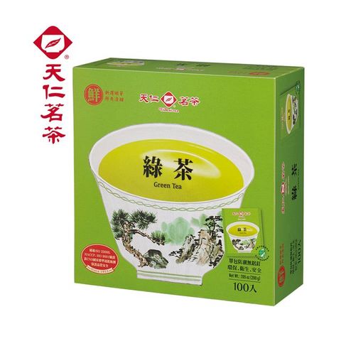 【天仁茗茶】綠茶防潮包2gx100入