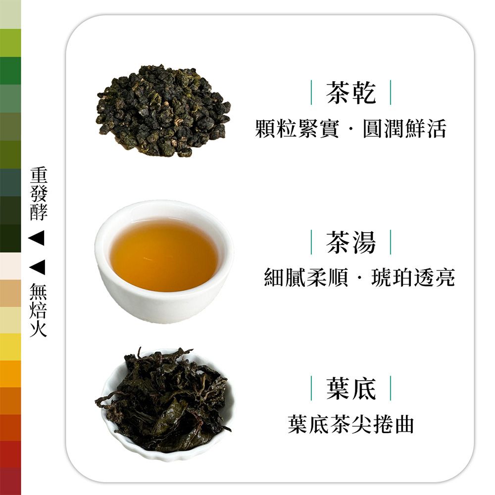 茶 顆粒緊實圓潤鮮活茶湯 |細膩柔順琥珀透亮|葉底|葉底茶尖捲曲